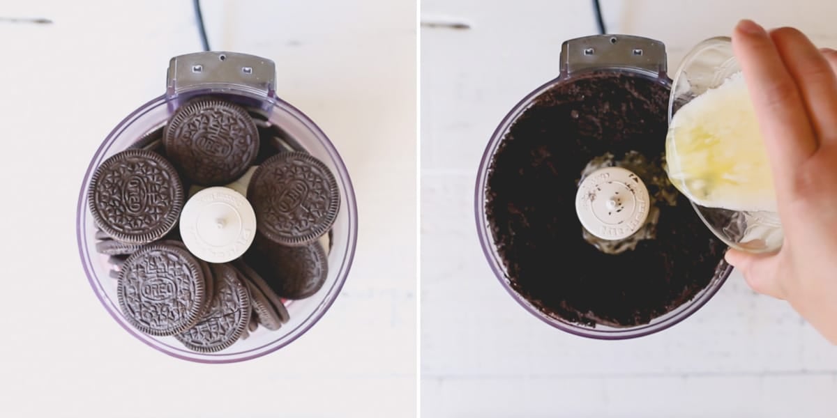 Chocolate cheesecake crust. 