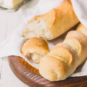 French bread rolls.
