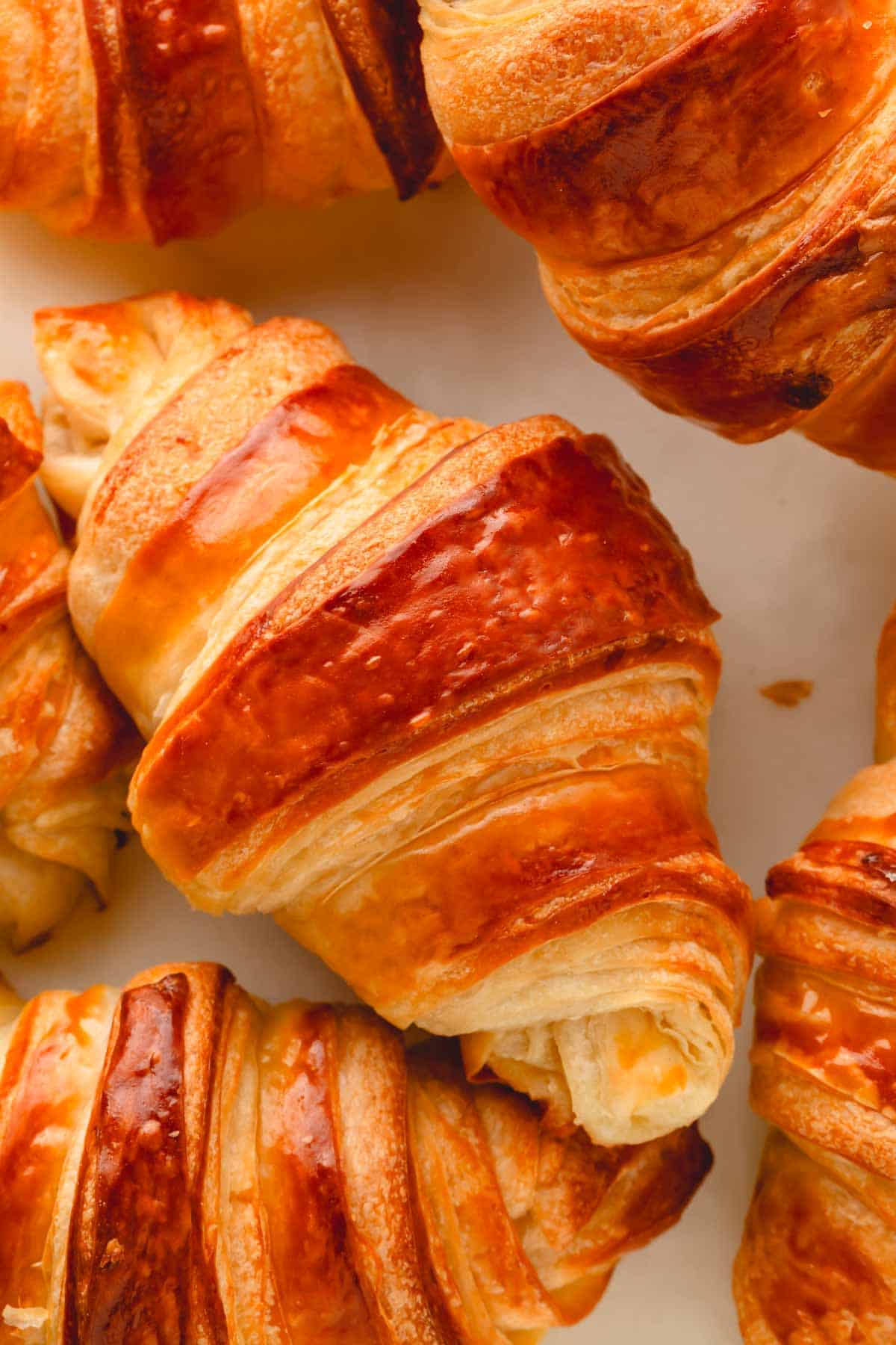 Baked homemade croissants.