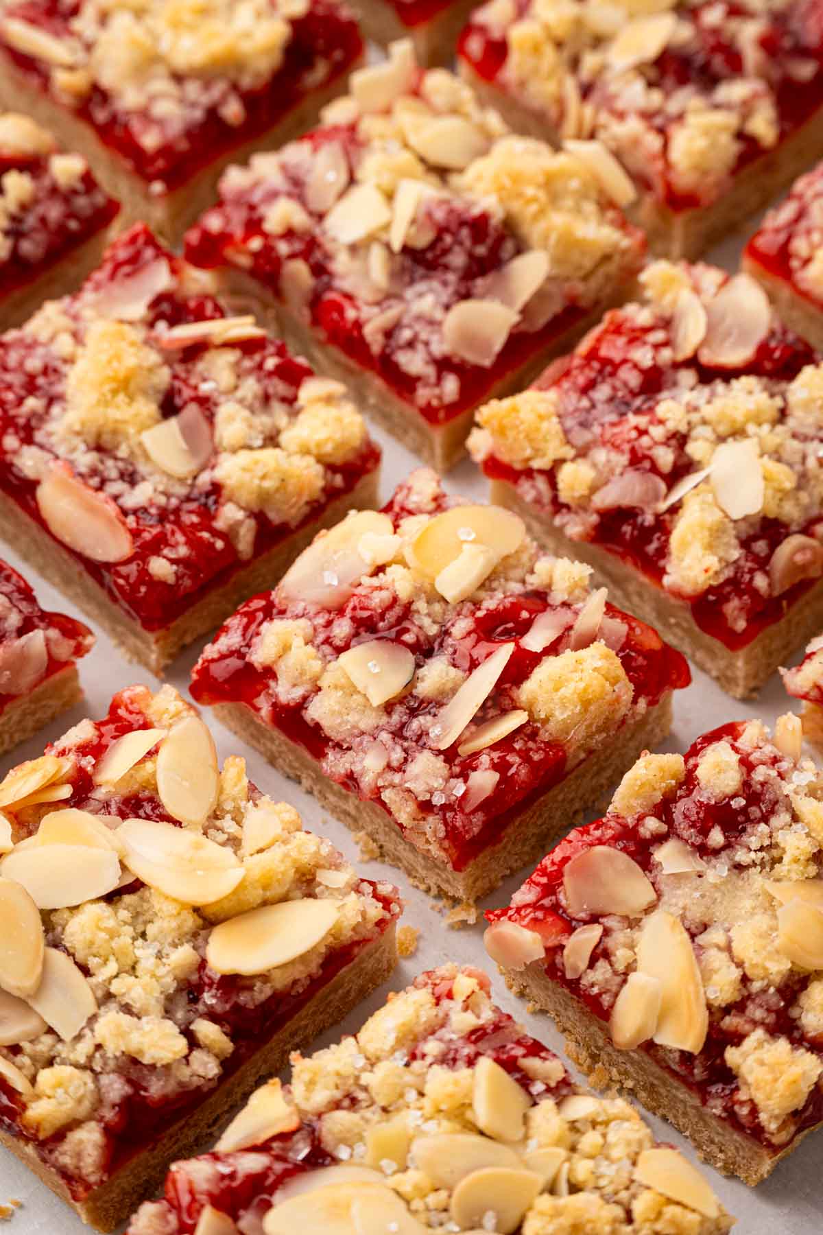 Cut cherry pie bars.
